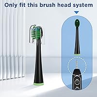 Vista 3 de Cabezales de repuesto para todos los modelos Waterpik Sonic Fusion (SF-01, SF-02, SF-03 y SF-04), compactos, con tapas, 5 unidades, color negro