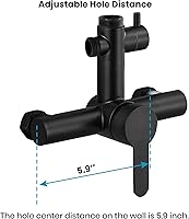 Vista 3 de gotonovo Cuerpo de válvula principal de acero inoxidable SUS304 adecuado para accesorio de ducha al aire libre, mango único de dos funciones, negro