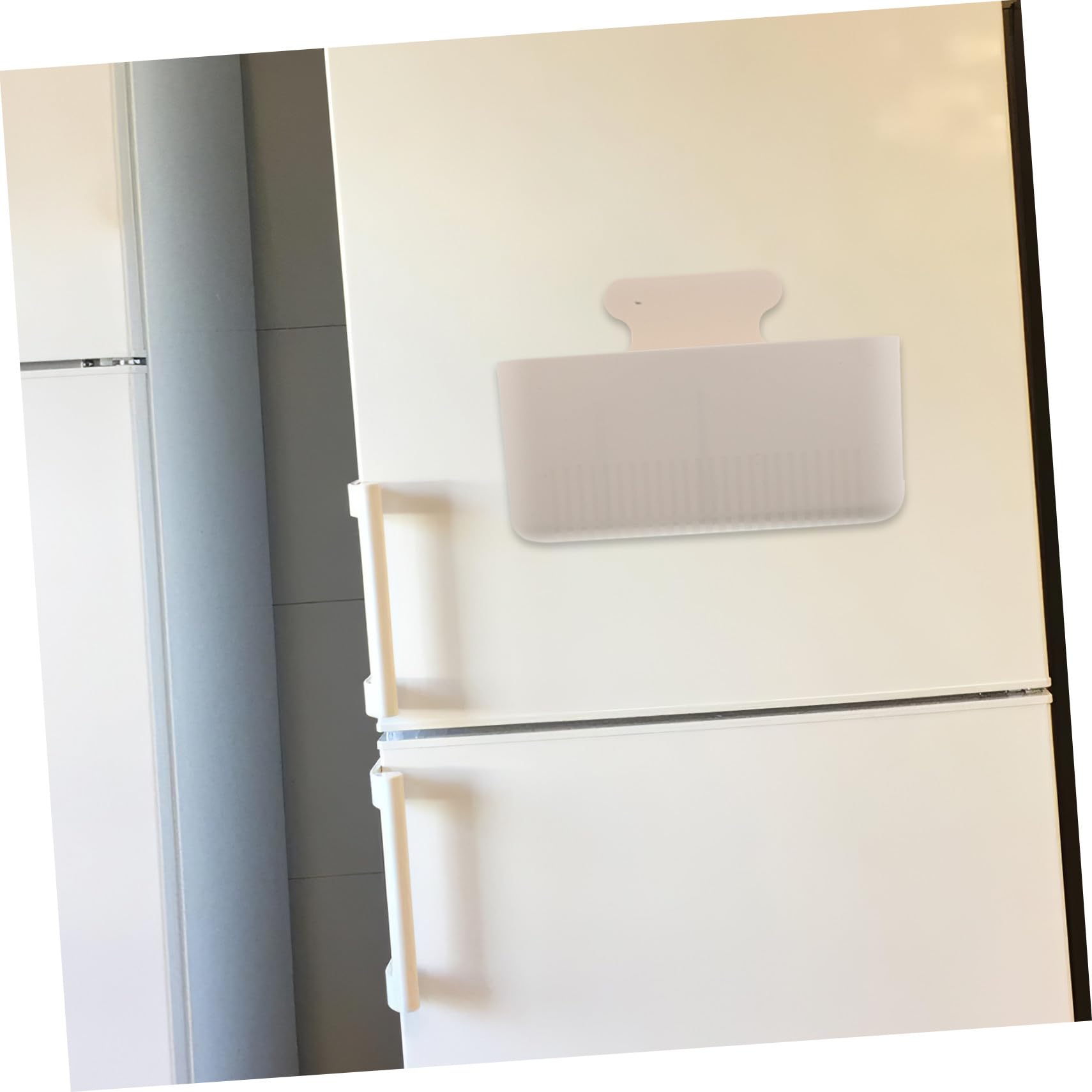 Mikinona 2 Piezas Caja Magnética para Refrigerador Almacenamiento Magnético para Alimentos Organizador de Especias Diseño Abierto para Cocina