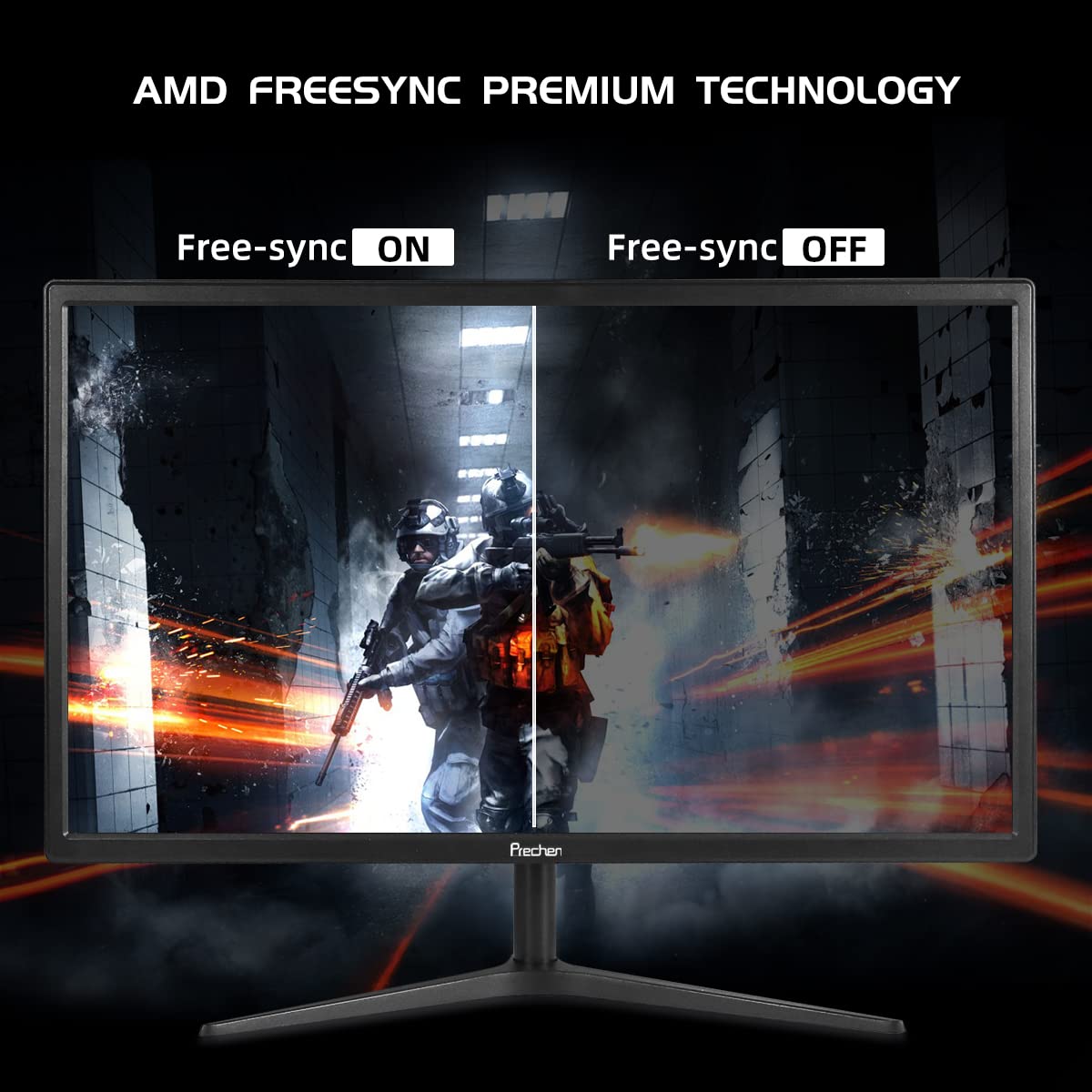 Amazon.com: Prechen 23.8 吋QHD 2560 x 1440p 遊戲顯示器165Hz(支援