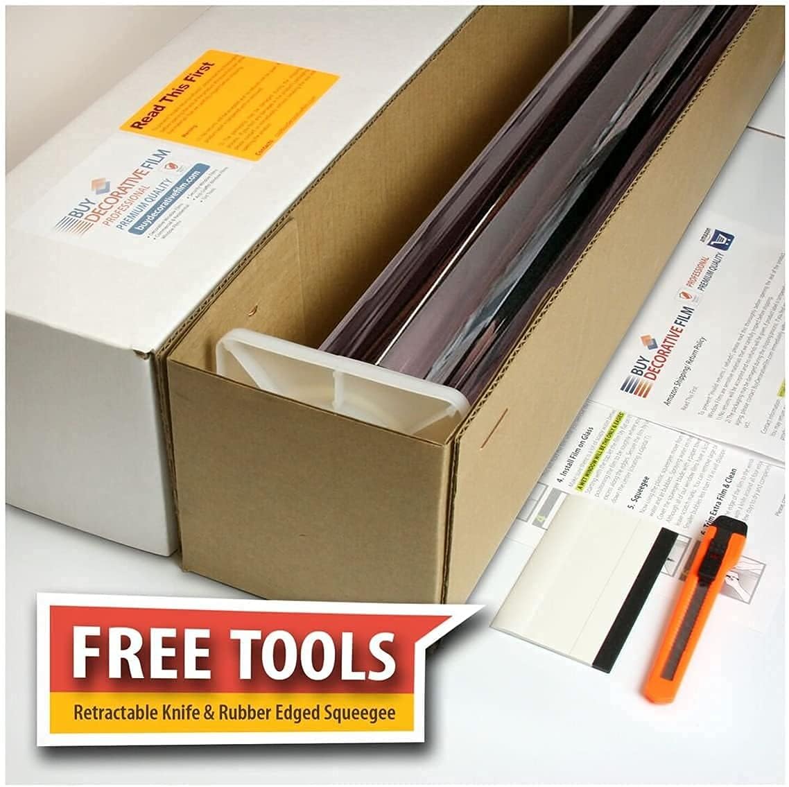 BDF HNC70 Window Film Premium Heat Control and Energy Saving, Chrome (Very Light) - 48in X 100ft