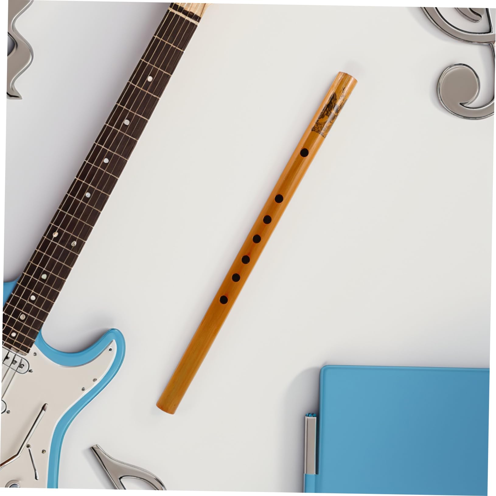 Flûte en Bambou Portable 33 Cm 7 Trous pour Débutants et Étudiants, Facile à Apprendre, pour Performances et Cours de Musique