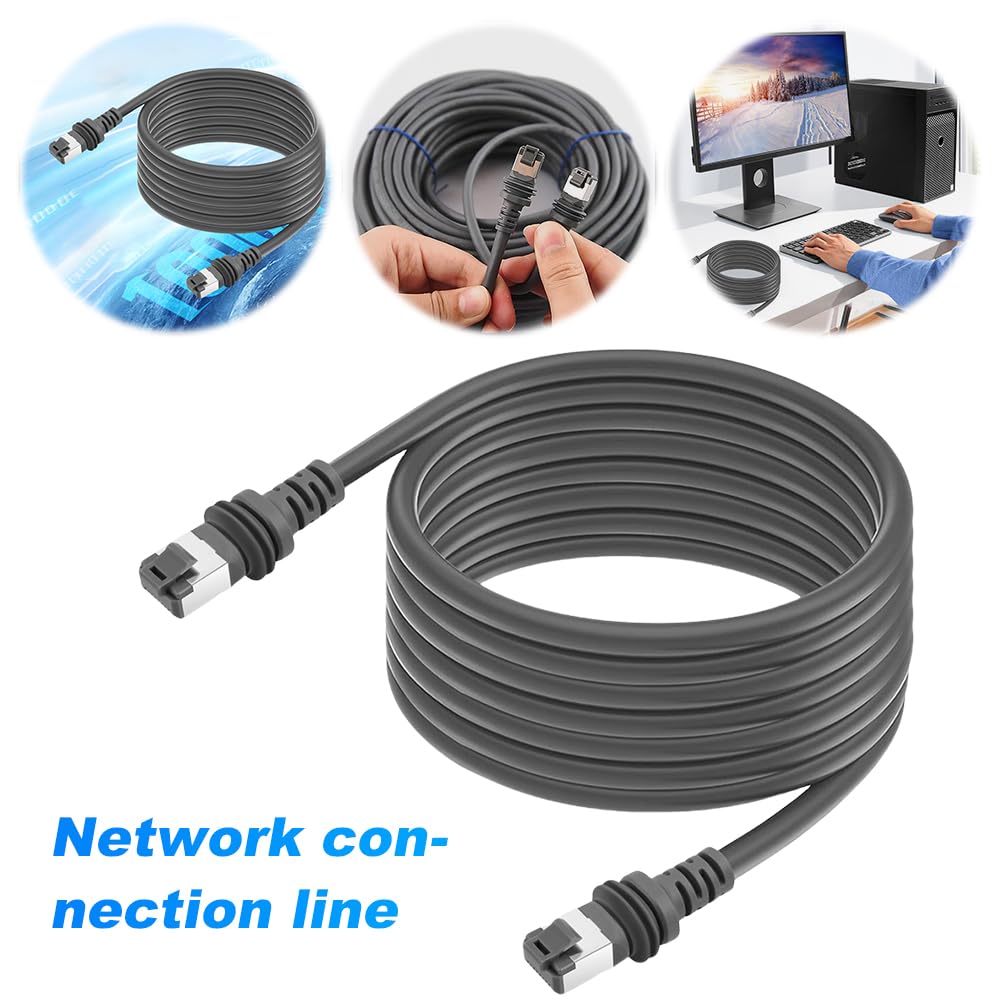 Generic Per Starlink Gen 3 Cavo di Ricambio Cavo Standard V3 Impermeabile Cavo Ethernet Cavo Ethernet 2000Mbps Cavo Ethernet 30-150Ft W/Connettore RJ45 Plug and Play per Starlink V3 Rettangolare