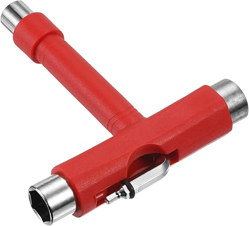 PATIKIL Herramienta de patinaje todo en uno, herramienta de patineta portátil multifunción con destornillador de cabeza cruzada tipo L