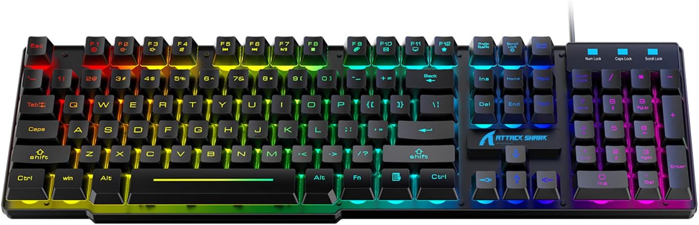 Wired Gaming Keyboard,Full-Sized 104 Keys Mechanical Computer Keyboard with Ergonomic Design and for Windows Laptop PC/Mac OS/Xbox