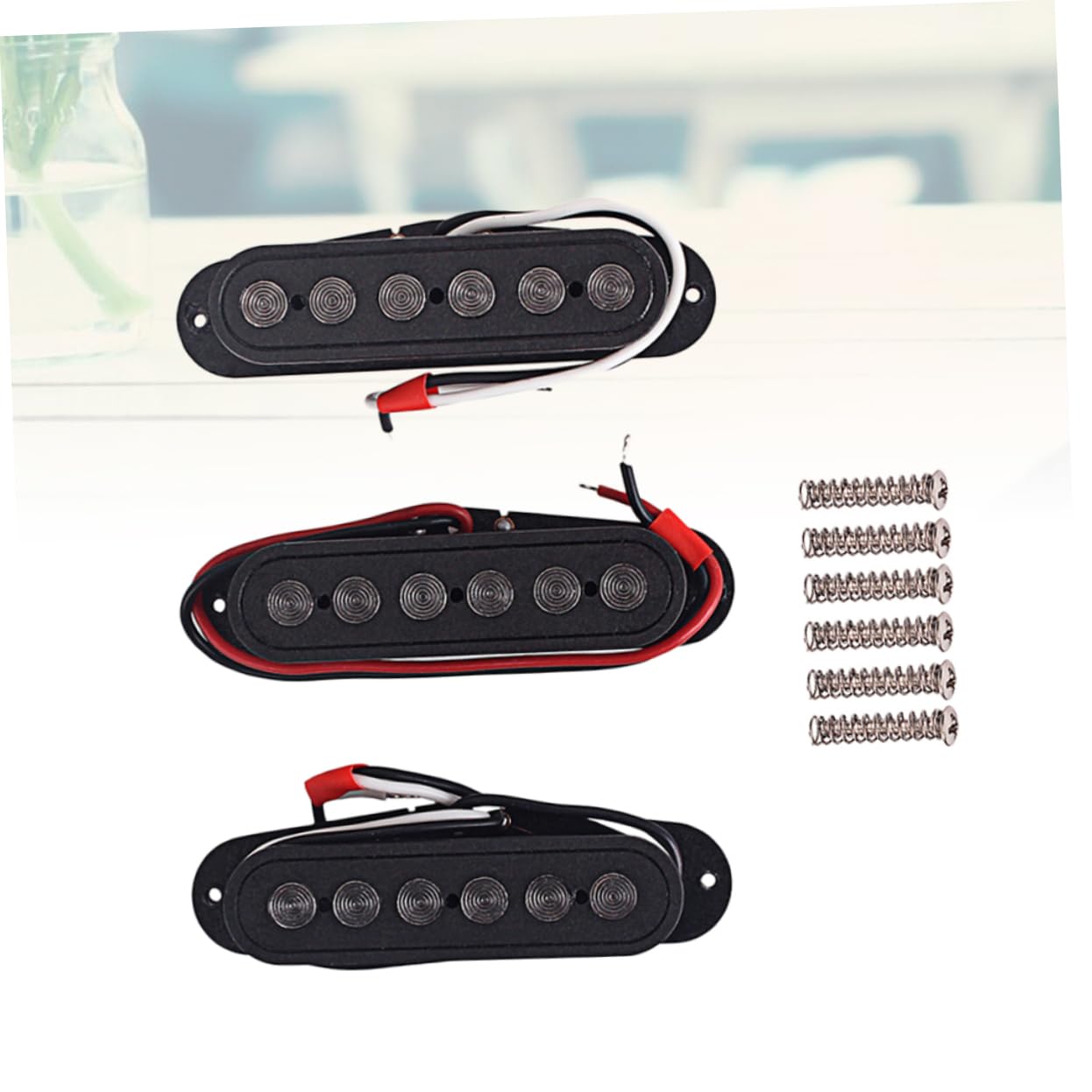 Set di Pickup Single Coil Gmb111 Nero 7mm per Chitarra Elettrica | Fibra Vulcanizzata, Wax Potted, Soppressione Microfonia, Design, Lavorazione Accurata