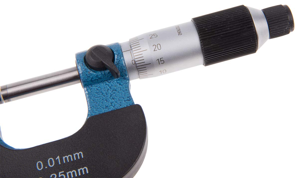 RS PRO Mikrometer Außen-Messschraube Metrisch, 0mm bis 25mm / ±0,004 mm