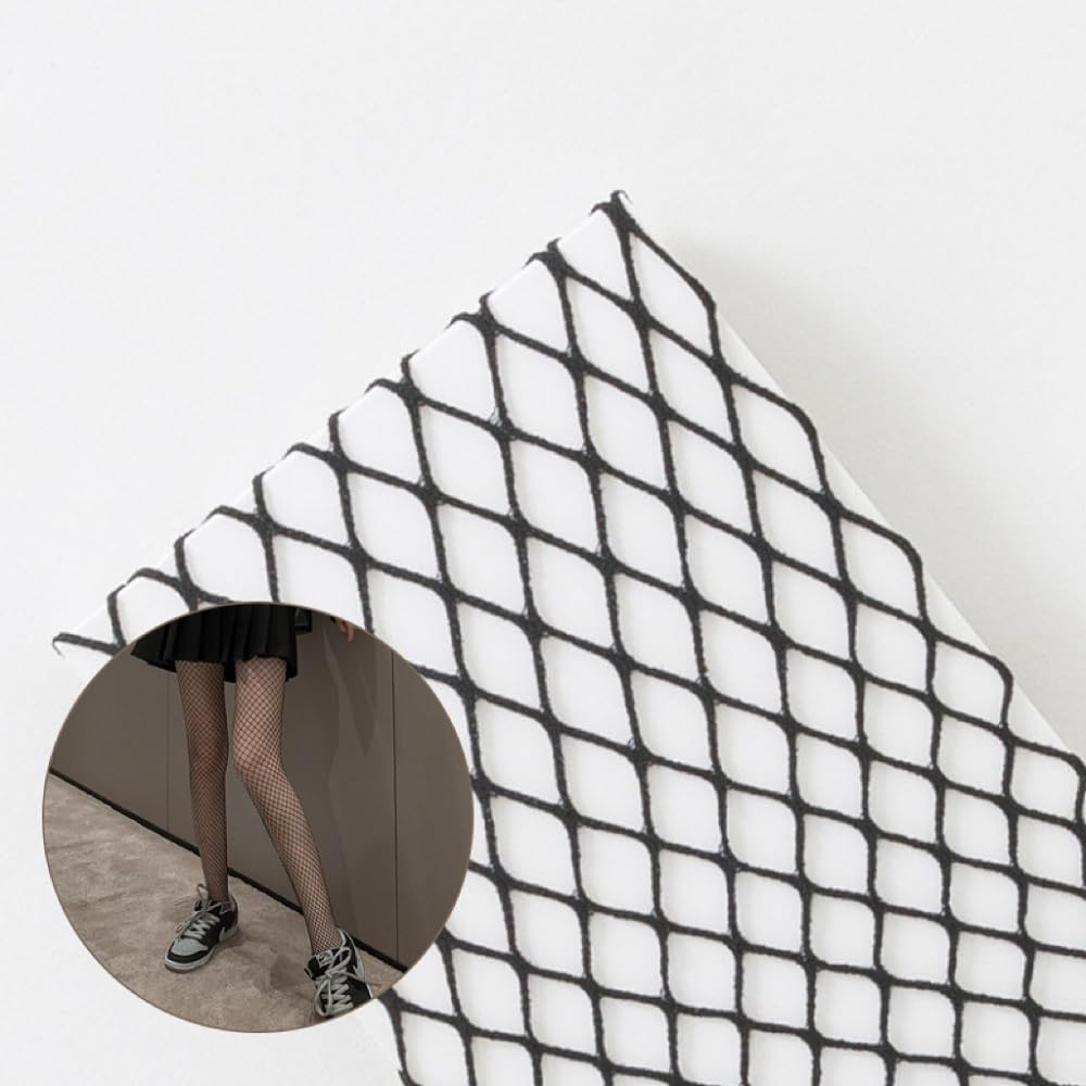 Sufune Collant a Rete Nero, Fishnet Stockings a Vita Alta per Donna, Calze da Pesca