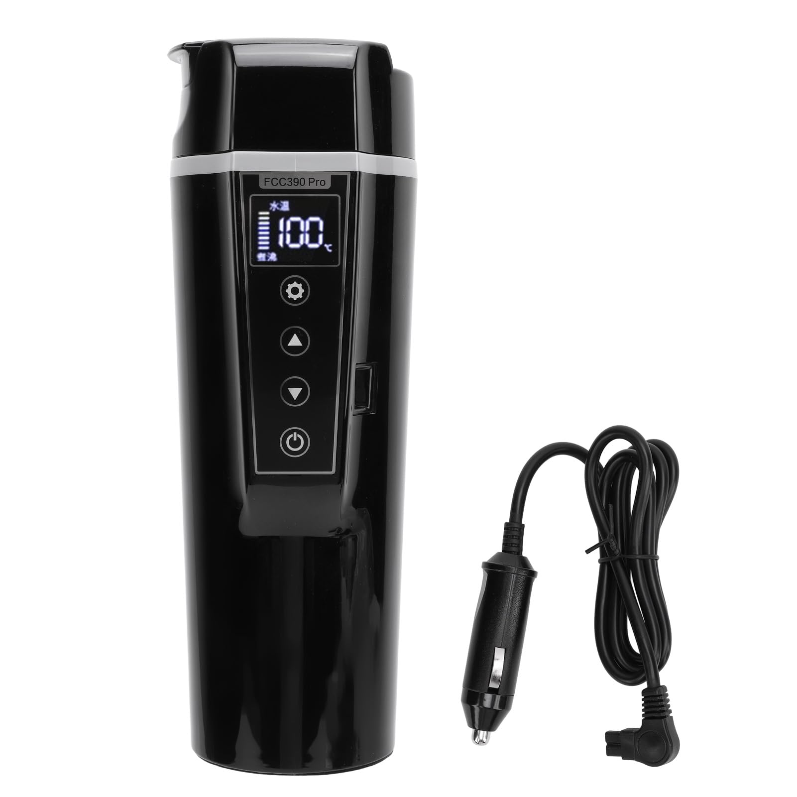 Bollitore per auto elettrico 12V Bollitore portatile per acqua con controllo intelligente della temperatura Tazza da viaggio riscaldata per caffè Tè Bevande calde nei veico