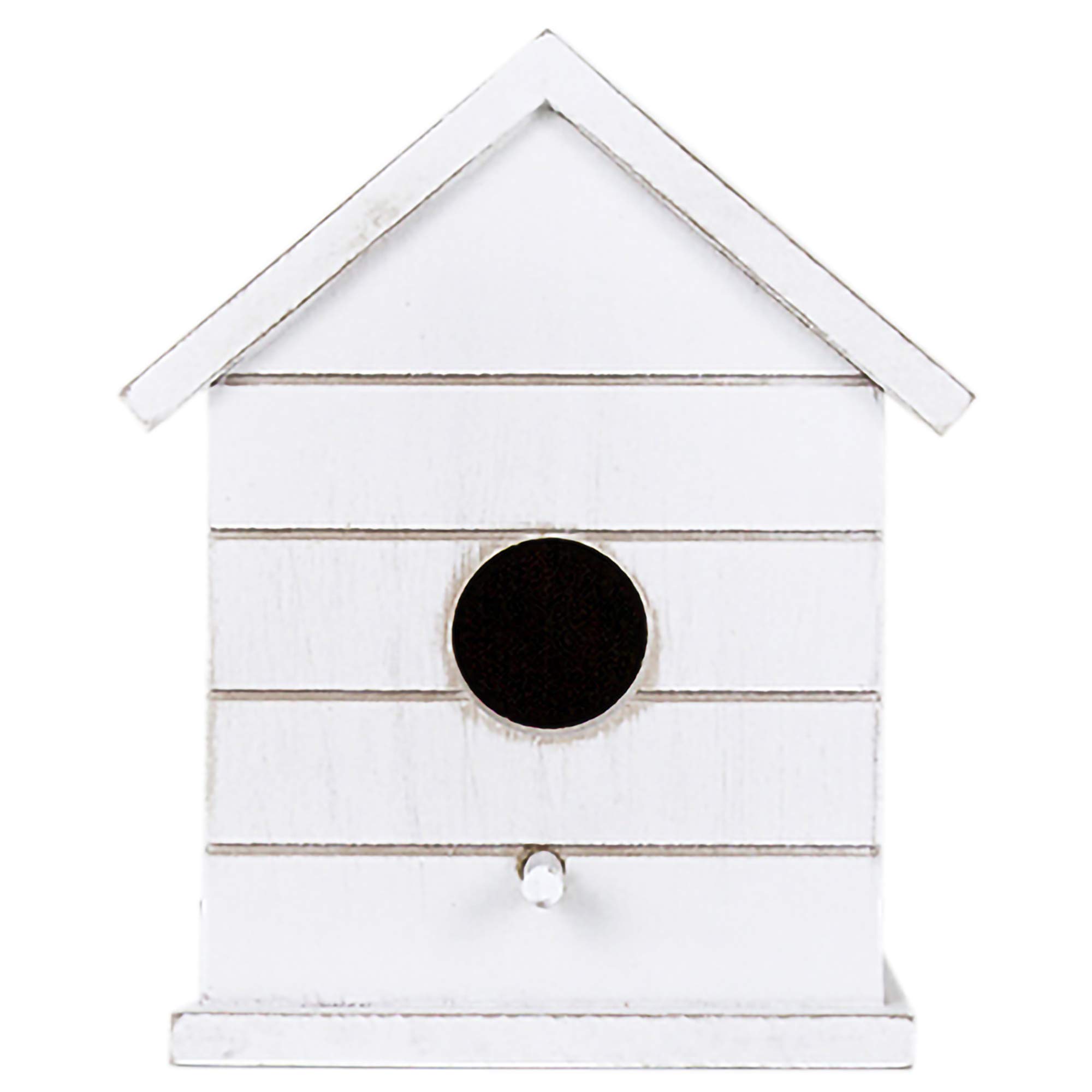 Adams and Co Distressed Farmhouse Alabaster 5 x 7 Inch Wood Decorative Birdhouse