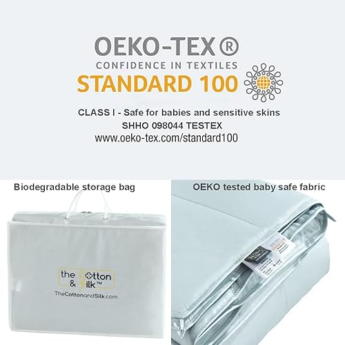 Miniatura 5 de THE COTTON & SILK Edredón de seda lavable a máquina, mantarelleno de edredón para verano, relleno de seda, funda de algodón de alta calidad, lujoso,