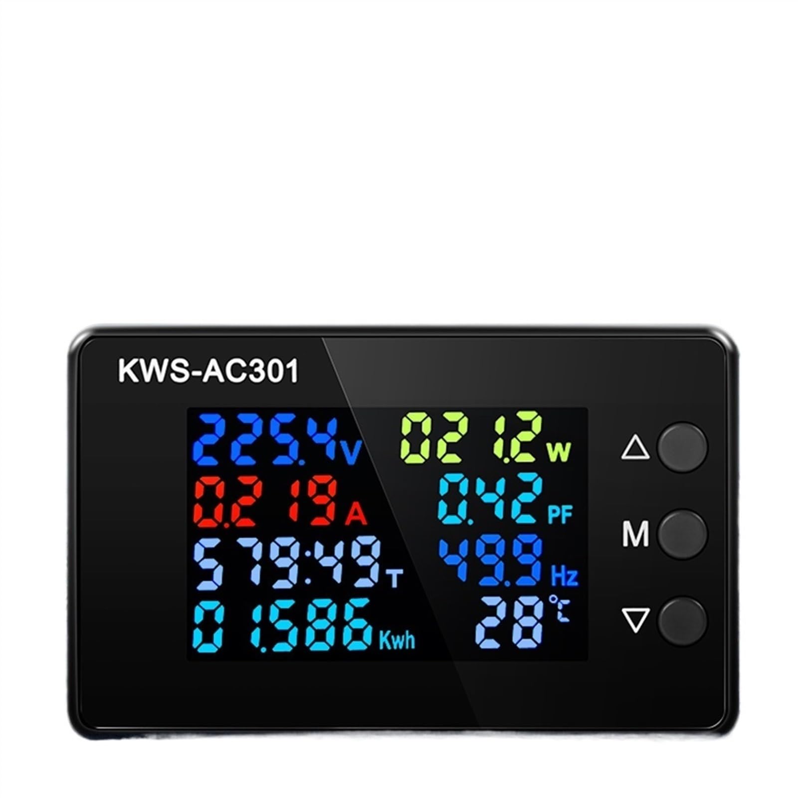 KWS-AC301 Watomierz Miernik Mocy Woltomierz AC 50-300V Napięcie 50-60 HZ Analizatory Moc LED AC Miernik Elektryczny 0-20/100A Detektor (Kolor: AC50-300V 100A)