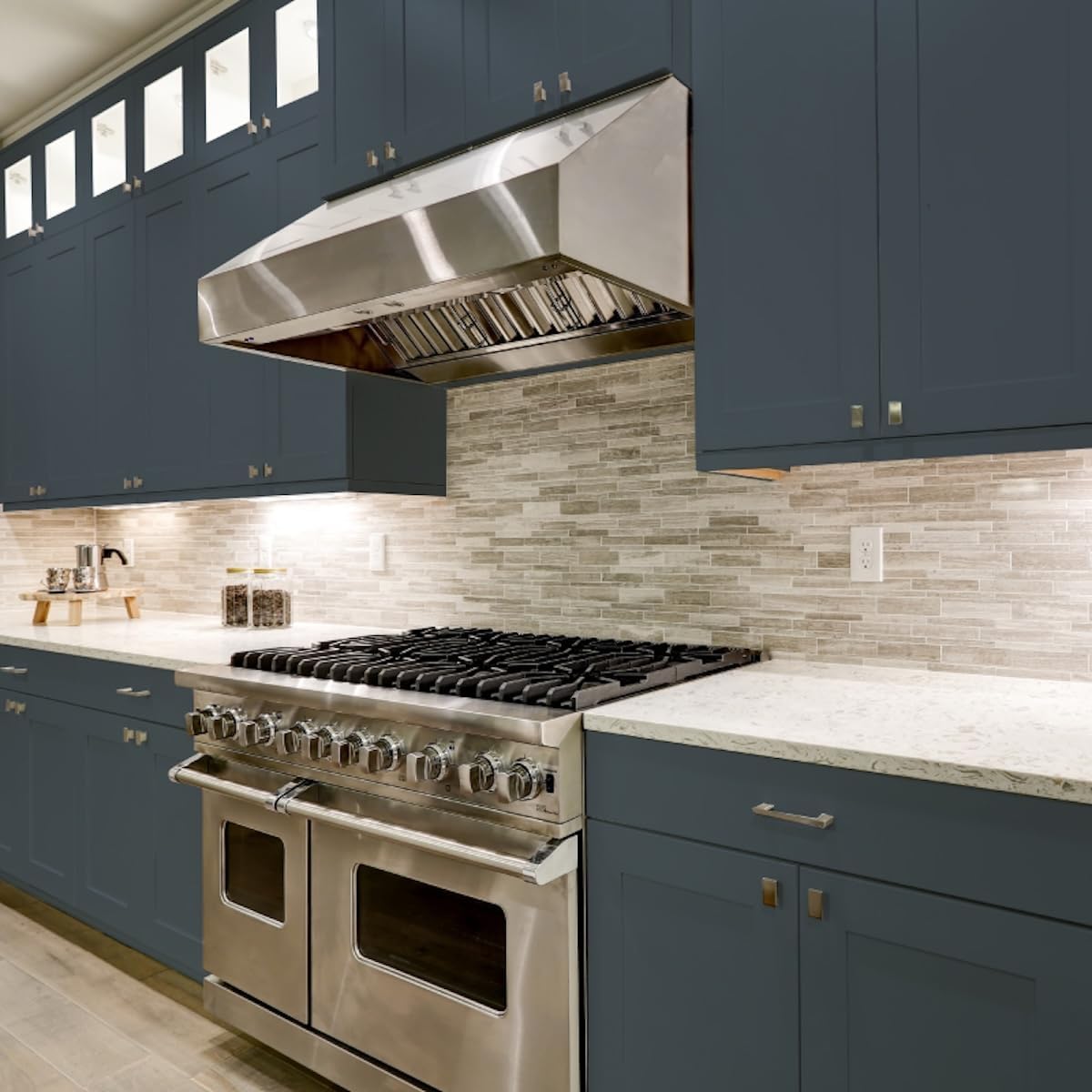 Nuvo Oxford Blue Cabinet Makeover Kit - Easy DIY 7-Piece Set, Regal Navy, Long-Lasting Finish