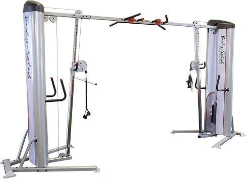 Body-Solid (S2CCO-2) Pro Clubline Cable Crossover Column Machine with 210 lbs. Dual Weight Stack for Fitness Workouts, Adjustable Pulley Cable Workout Machines For Strength Training