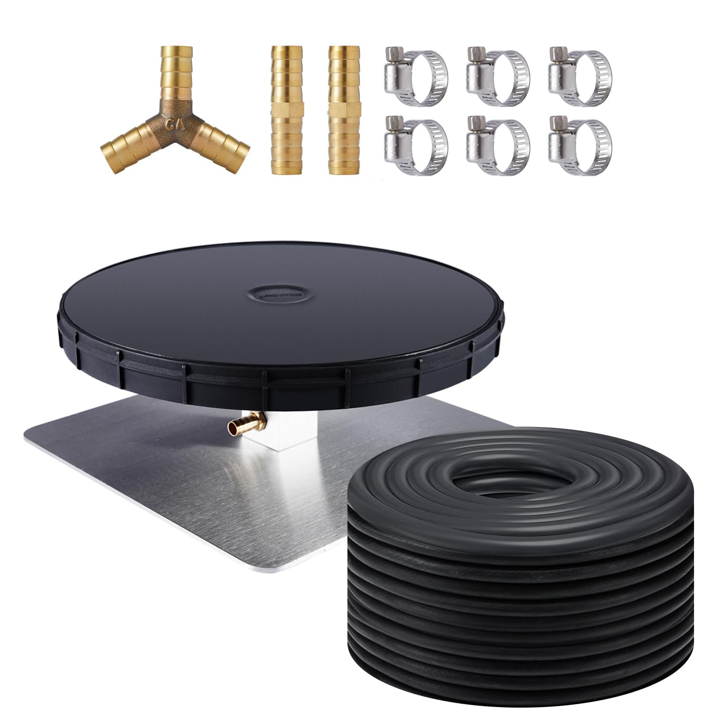 HQUA PAS20AL+PAS20AD Pond & Lake Aeration Accessories 100'of Weighted Tubing + Membrane Diffusers