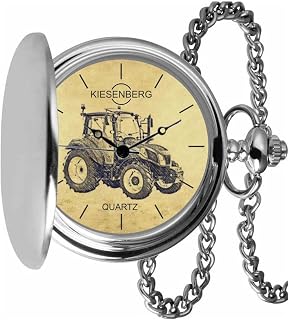 TA-5707 Vintage Silver Personal Gift for New Holland T4-Animal 4B Tractor Tractor Men's Watch, silver
