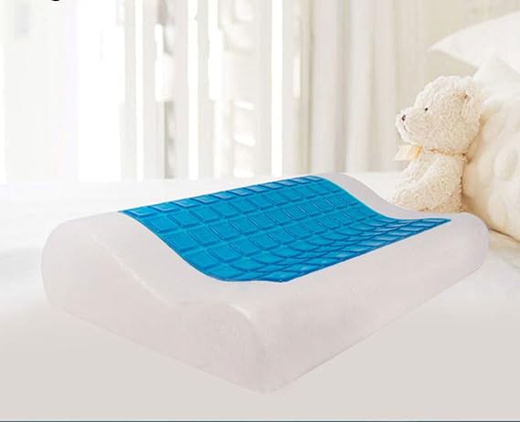 Gel Memory Foam Pillow - Comfortable Cooling Pillow Neck Pain - Cervical Support Pillow Back Stomach Side Sleepers - Bed Orthopedic Sleeping Pillow + FREE Hypoallergenic Cover (50 x 30 cm)