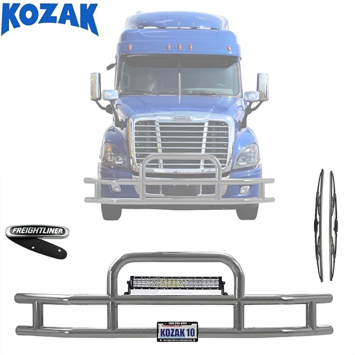 Buy KOZAK Front Bumper Grill Deer Brush Moose Guard Round 22" LED