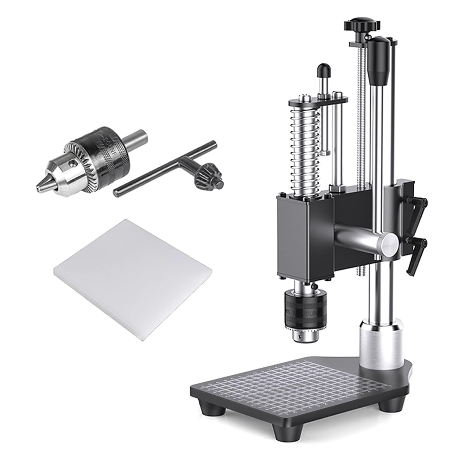 Pressa manuale ad altezza regolabile da 150 kg per stampaggio da banco per punzonatura, rivettatura e rimozione di cuscinetti in cuoio.