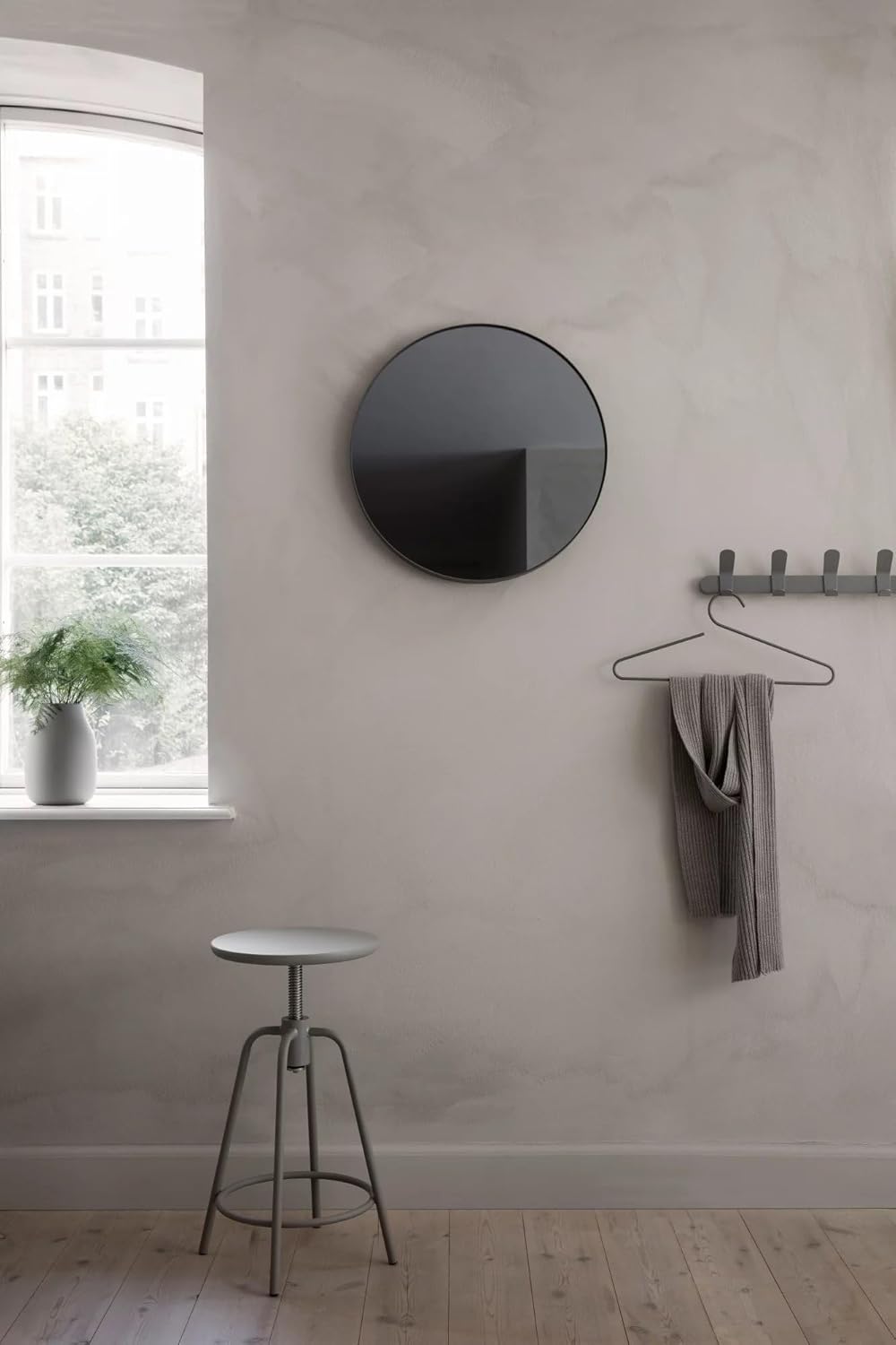 blomus COLORA L Stoneware Vase, Moonbeam Handmade Elegant Decorative Table Vase Home Accessory Space Saving (H/W/D: 20 x 14 x 14 cm, Moonbeam, 65705)