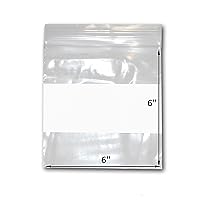 Vista 3 de 200 bolsas de plástico transparente de 6 x 9 pulgadas, bolsas de polietileno con cierre resellable de 2 mil con cierre resellable