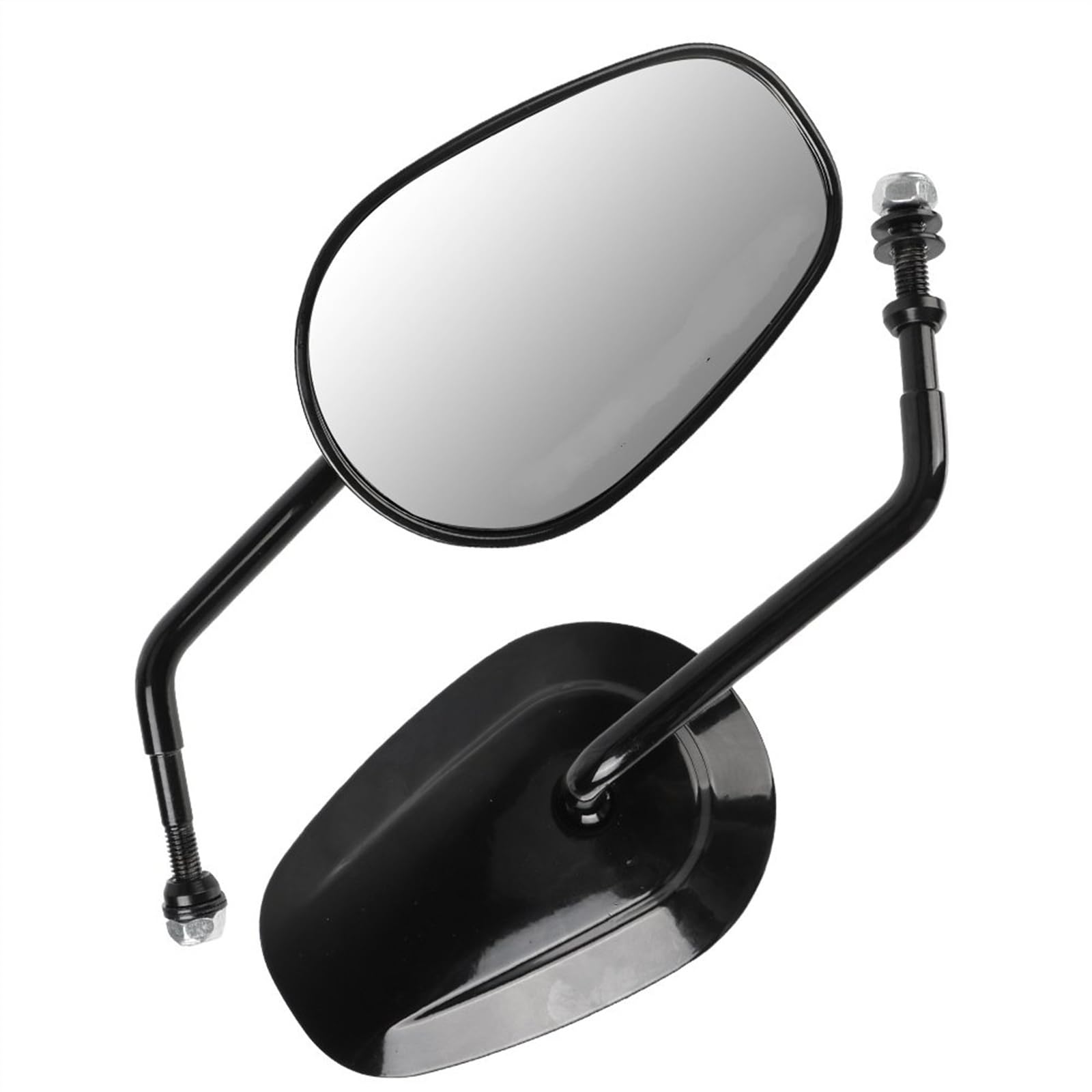 バイクミラー 2個セット シルバー/ブラック Amazon | バイク用ミラー オートバイのバックミラーシルバー