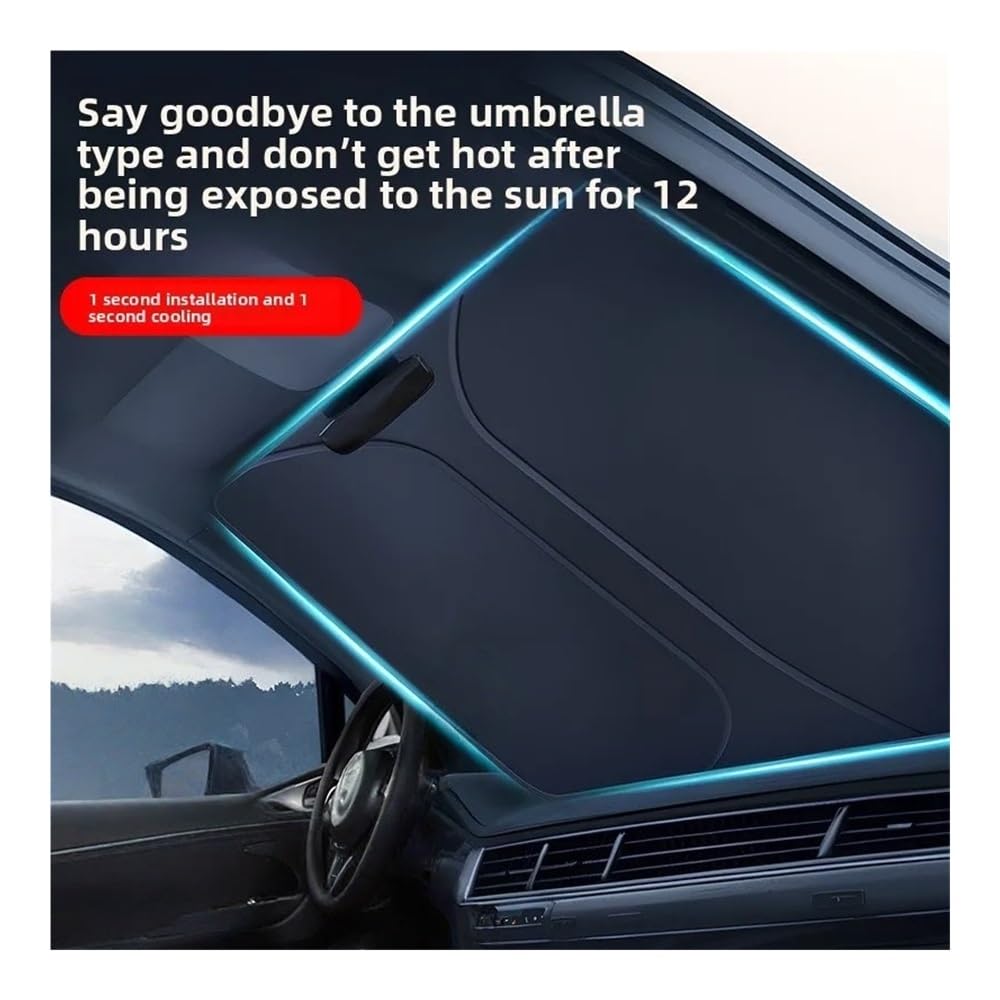 Parasol para Coche Parasol para Parabrisas Coche Protector Solar Reflectante Calor para Estacionamiento Cubierta Universal para Ventana Delantera Automático