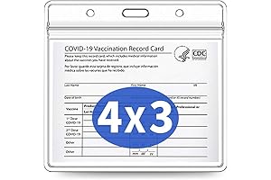 5 Pack Vaccine Card Holder, CDC Vaccination Card Protector, 4x3