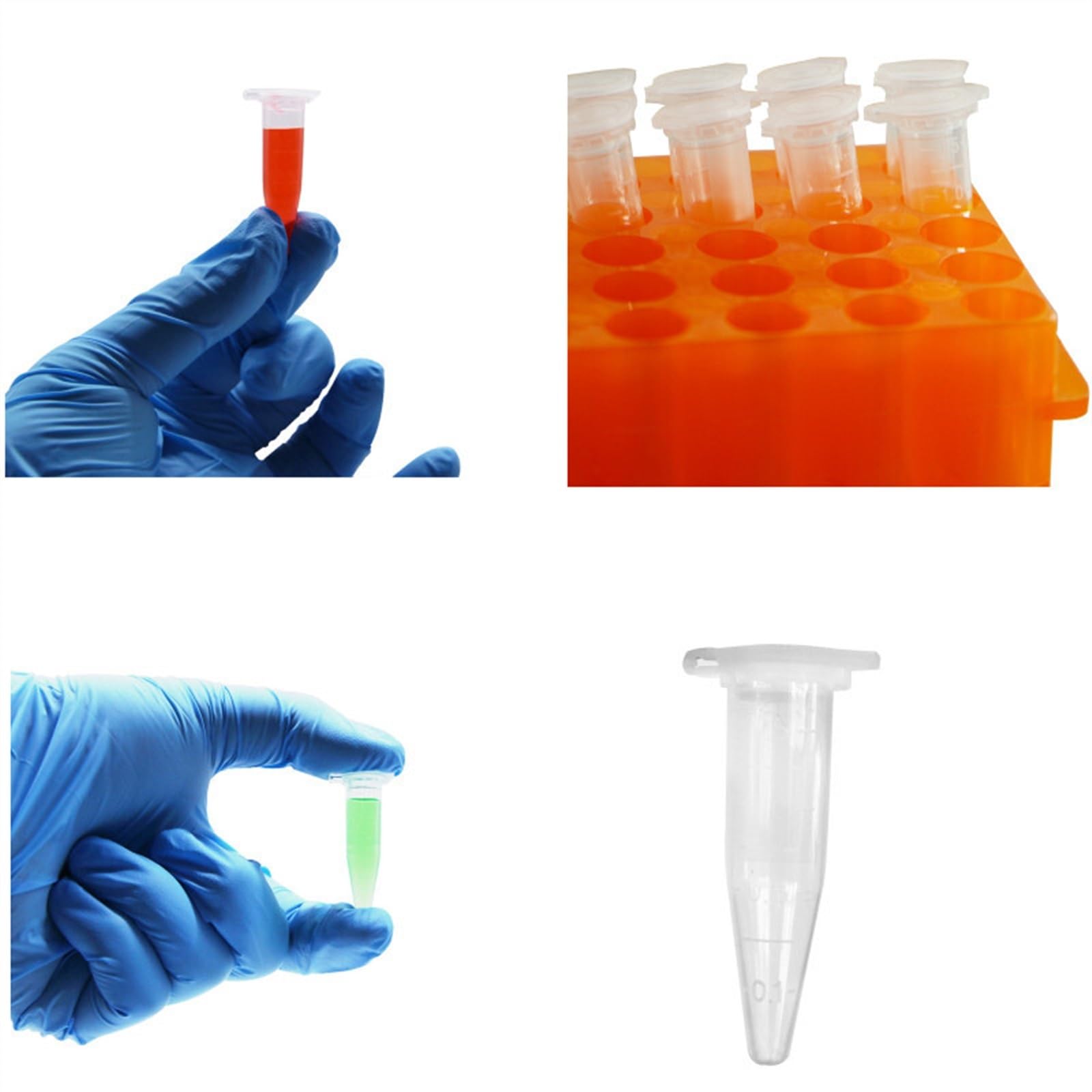 Equipo de Laboratorio Tubo de centrífuga PCR Graduación Clara Transparente 0,2 ml 0,5 ml 1,5 ml 2 ml Tubo de microcentrífuga de Laboratorio con Tapa e Fondo (Size : 1.5ml 500pcs)