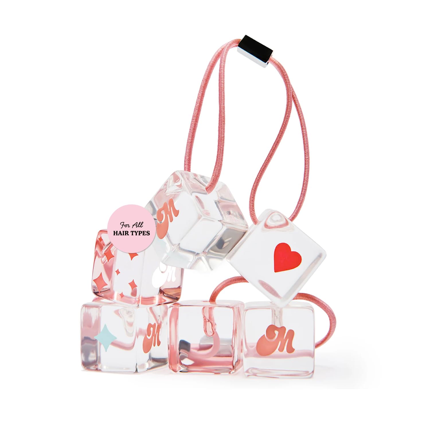 Amazon.com : Mane Cutie Cubes Hair Bobbles - Clear & Pink  display picture 1