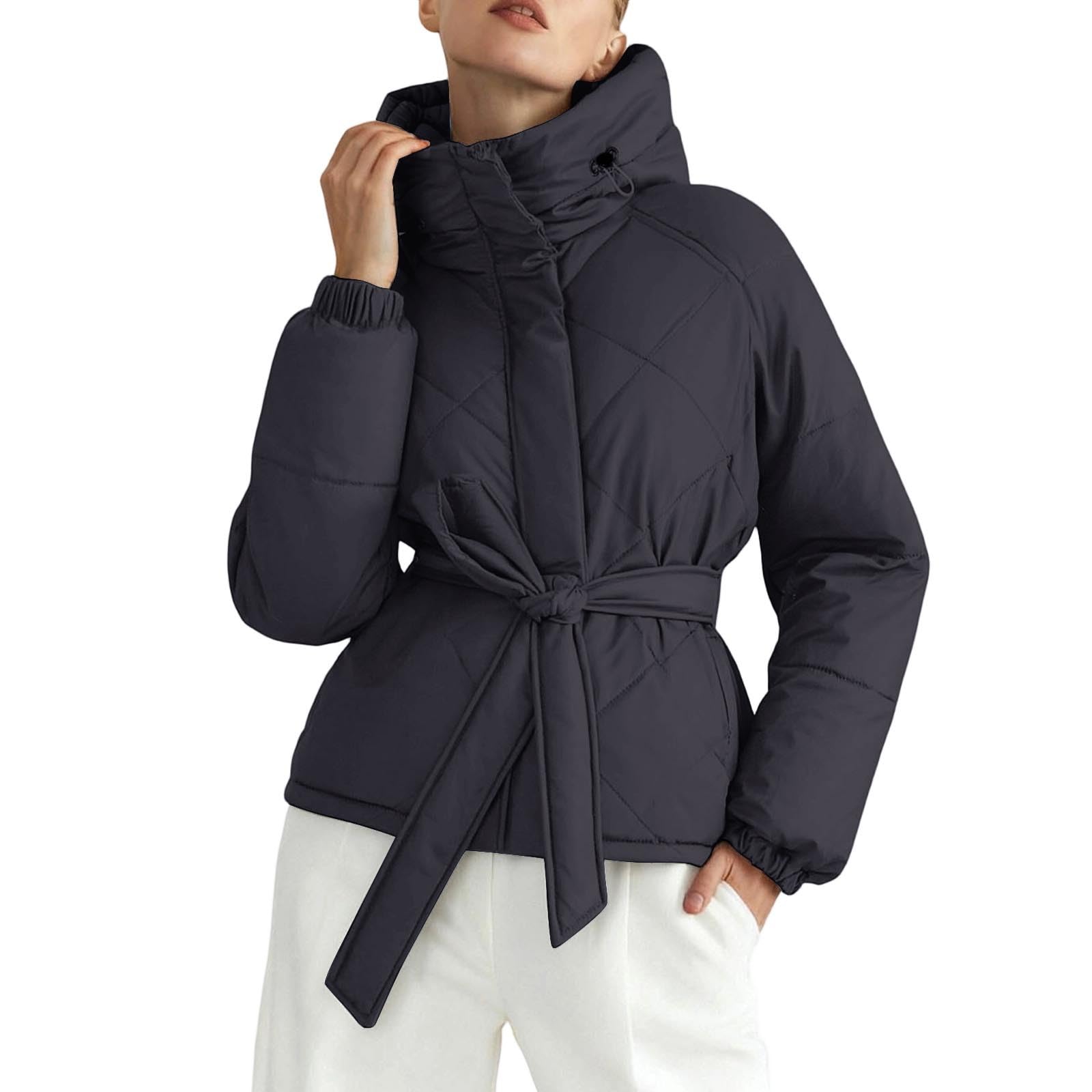 Damen Mantel Braun,Winterjacke Damen Daunenjacke Mantel Warme Wintermantel