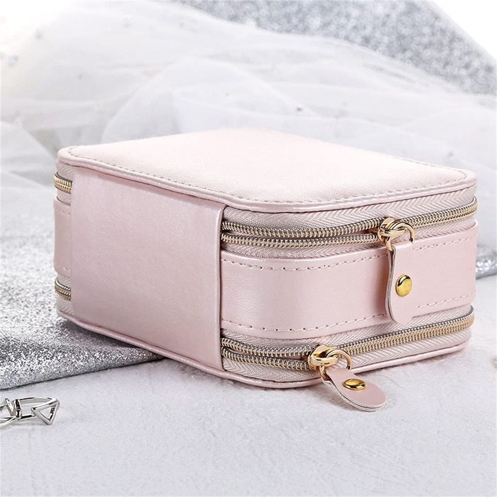 Bolsa de joyería para Anillo, Estuche Colgante para Collar y joyería, Bolsa de Almacenamiento de joyería, práctica Bolsa con Cremallera, Estuche de joyería de Doble Capa