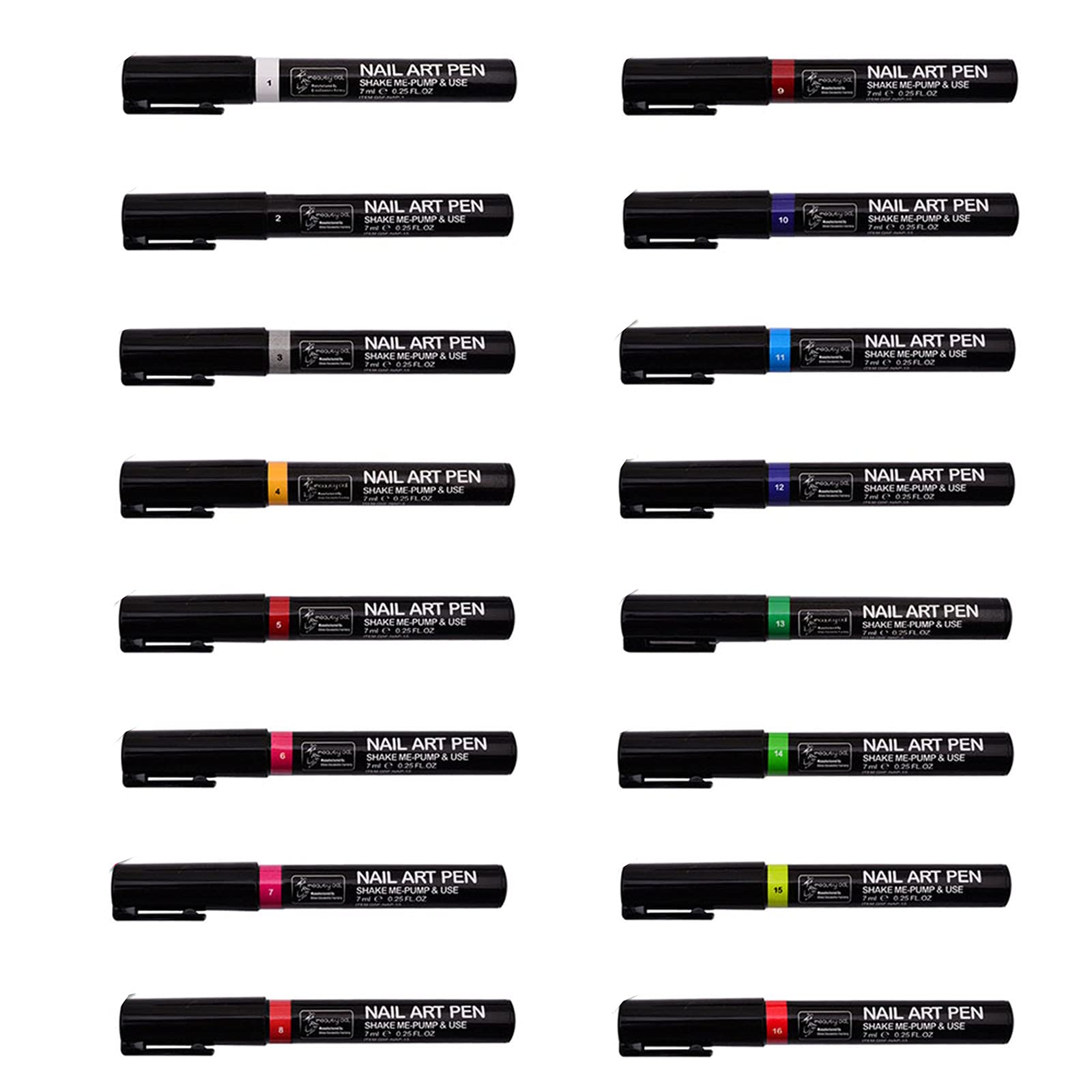 Nail art pen set 16pcs vernis polonais de précision dessin ongle 3D