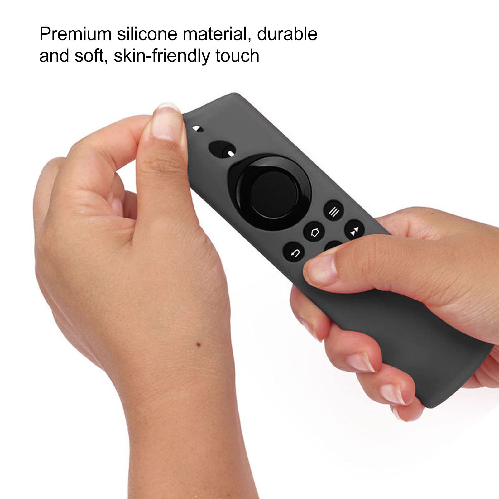 Fundas protectoras de silicona para mando a distancia, lavable, a prueba de golpes, para Fire TV Stick Lite (gris oscuro)
