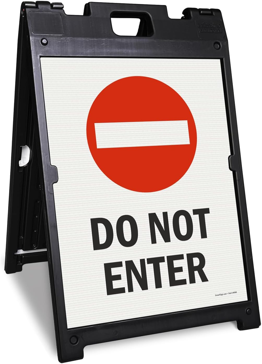 SmartSign 25 x 12 inch “Do Not Enter” Two-Sided Folding Floor Sign, Digitally Printed Plastic, Red, Black & White