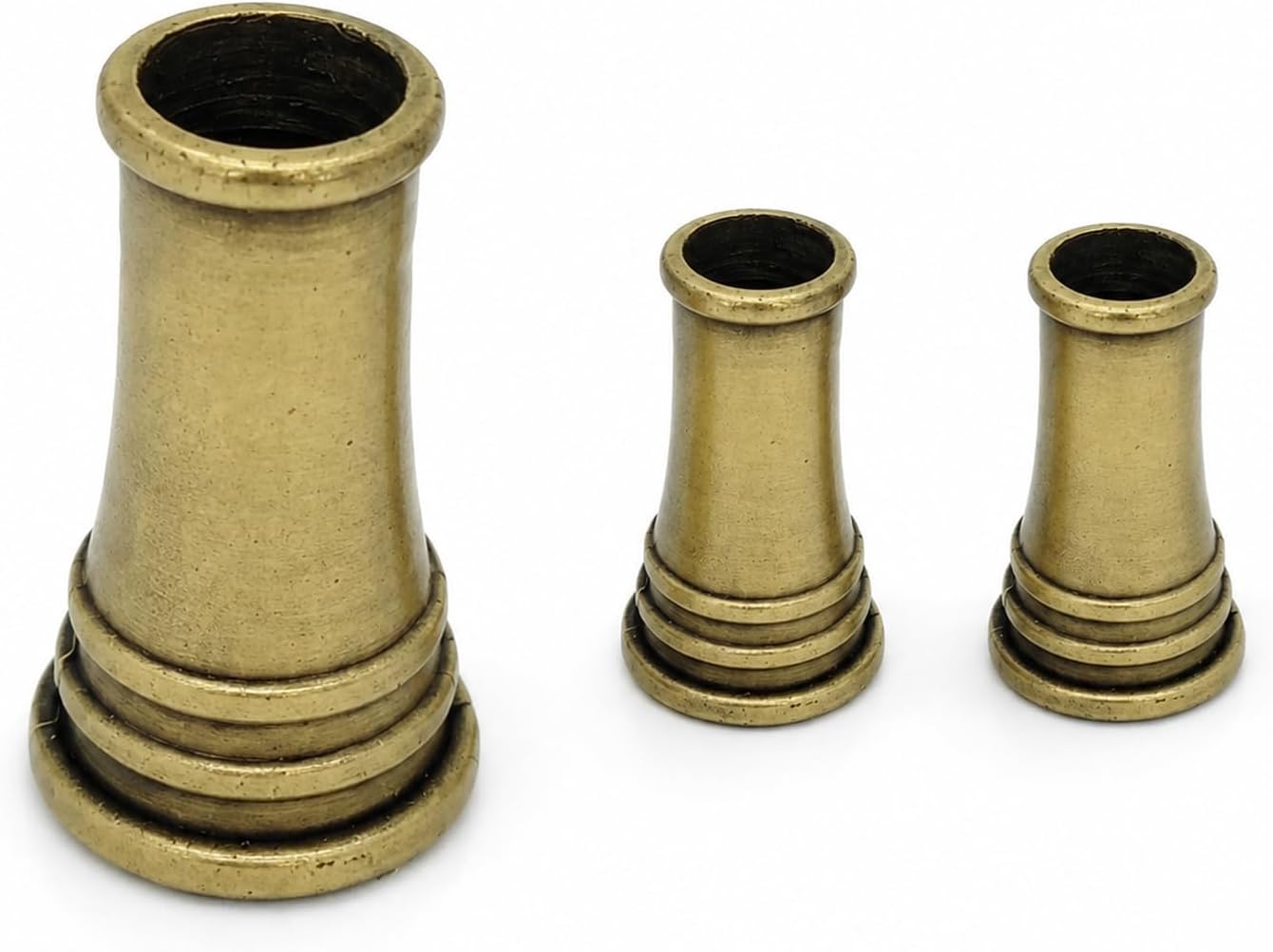 LUOZZY 3 Pcs Single Pen Holder Stand Bronze Desk Pen Base Home Table Decor