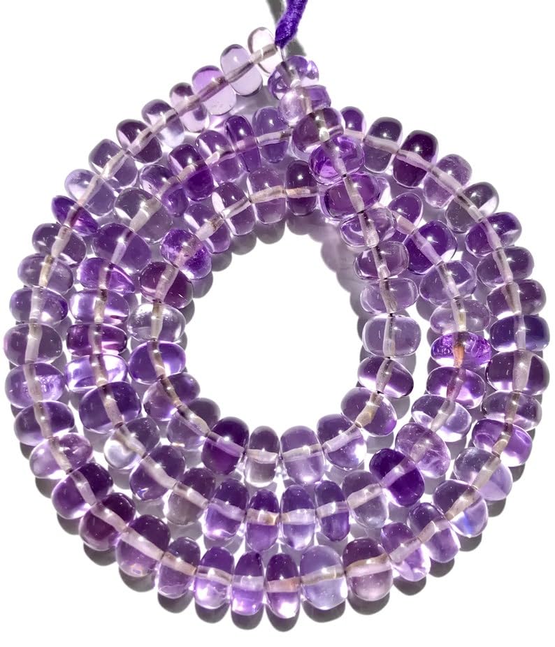 Améthyste africaine naturelle 7mm perles de l'âme pour vos bijoux