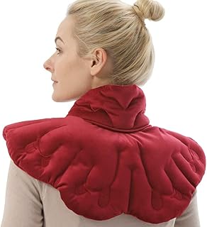 Aroma Season Microwave Heating Pad for Neck and Shoulders, Natrual Grain and Herbs Filling, Hot and Cold Compress for Relief of Pain, Sore Muscles, Stress, Tension and Headaches
