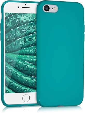 kwmobile Funda para Apple iPhone 7/8 - Carcasa para m?vil en [TPU Silicona] - Protector [Trasero] en [petr?leo Mate]