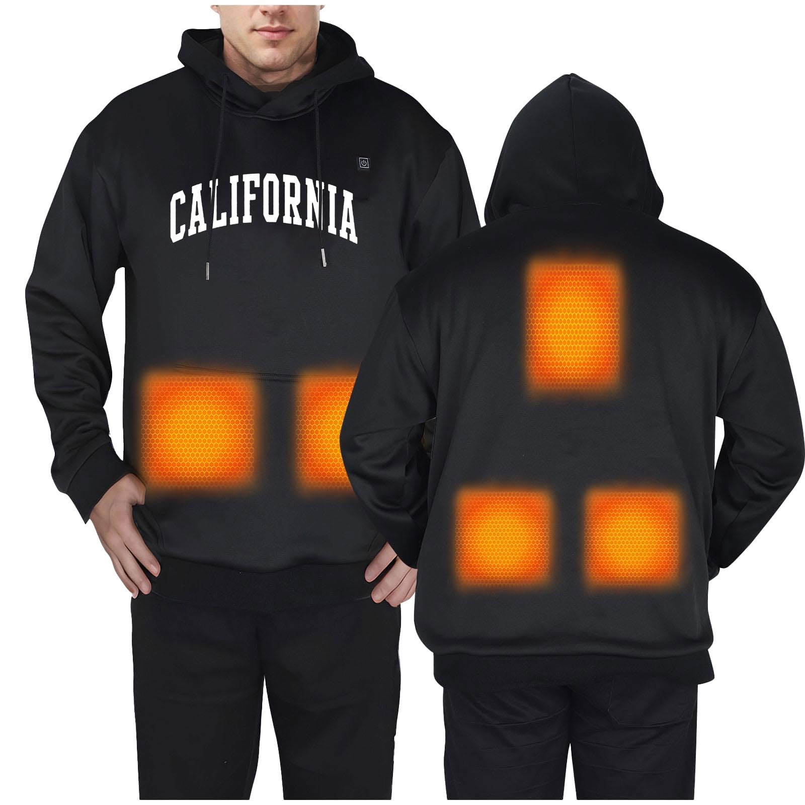 Sudaderas Mujer con Capucha Sudadera térmica Unisex con Capucha y calefacción eléctrica para Exteriores Chaqueta Inteligente con térmicas Ideal para Hombre y Mujer en Actividades al Libre