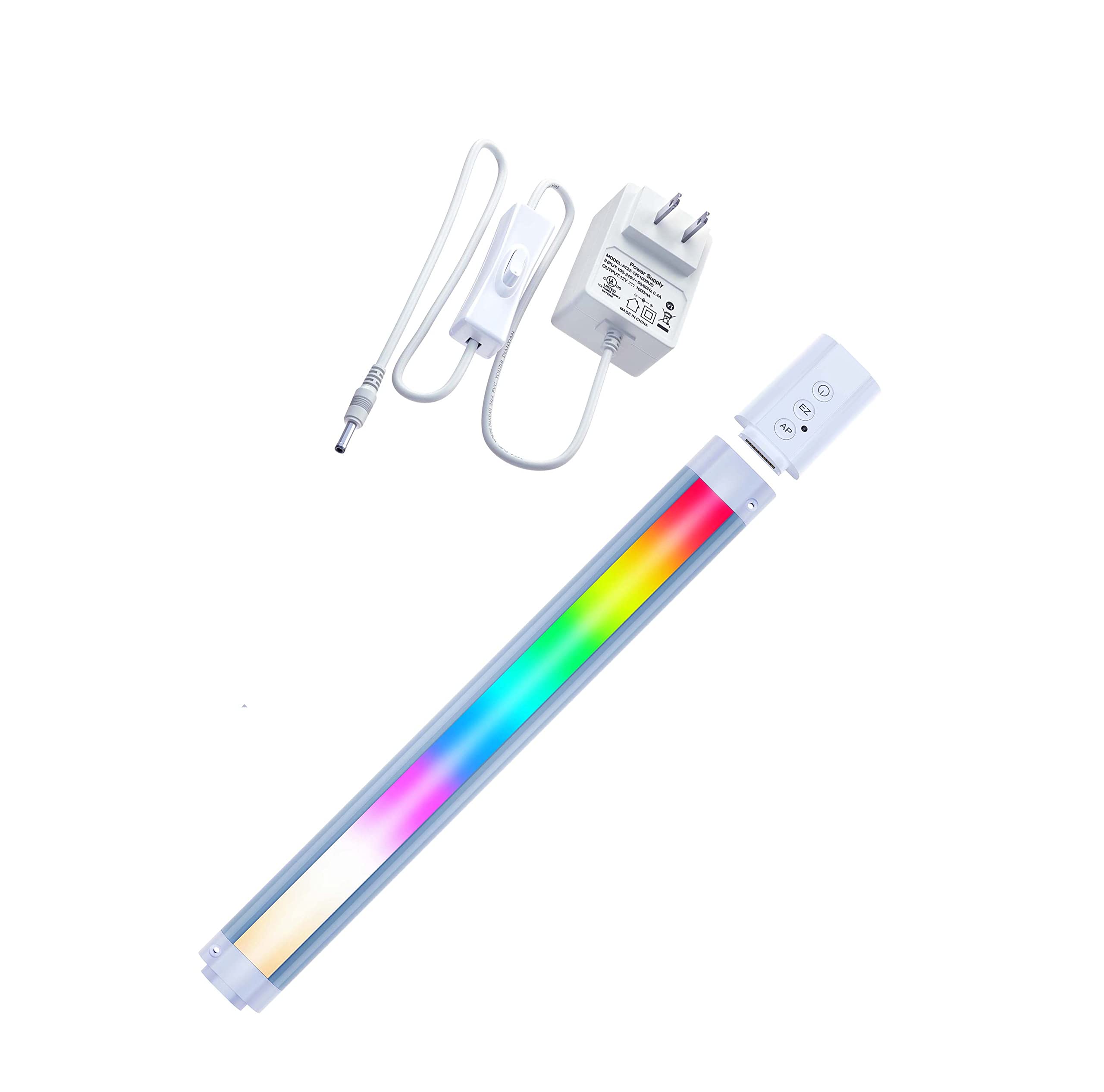 LAMPAOUS Smart Under Cabinet Lighting Bar Work with Amazon Alexa, Google White and Color Ambiance, LED Lights for TV Stand, Float Shelf, Liquor Bottles,Tool Box (1-Bar Kit 24