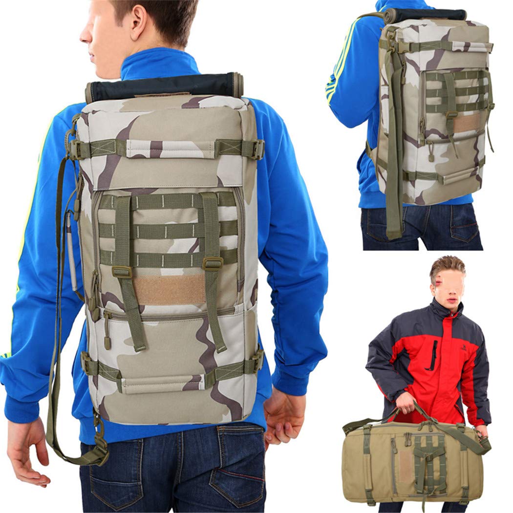 Zaino tattico, Zaino Militare tattico dell'Esercito da 50 Litri Impermeabile da Uomo, Zaino da Viaggio Mimetico, Zaino da Escursione, Zaino da Caccia