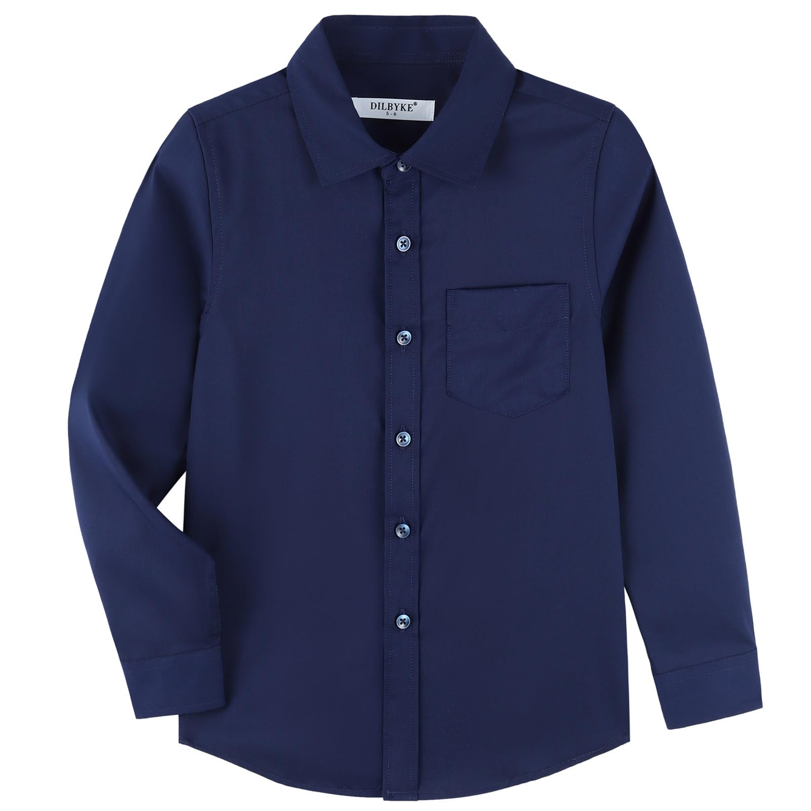 DILBYKE Camisa escolar de manga larga para niño