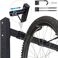 Vista 5 de Estante de almacenamiento de bicicletas para garaje, soporte de almacenamiento independiente para bicicletas con un máximo de 5 bicicletas, de acero