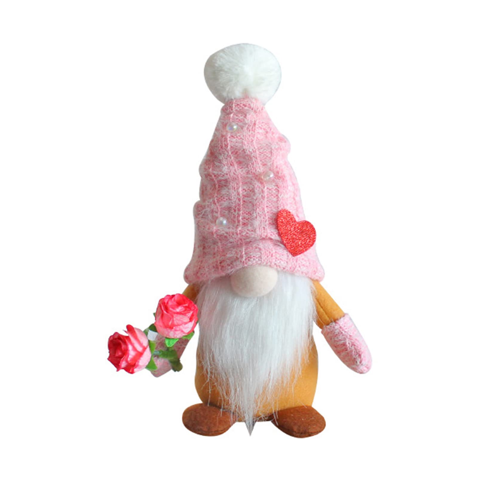 Tsophreniq Day Gnomes with Heart Flower Faceless Doll Tomtes Swedish Ornaments Kitchen Tiered Tray Decoration Mom Gift Mother Day Doll