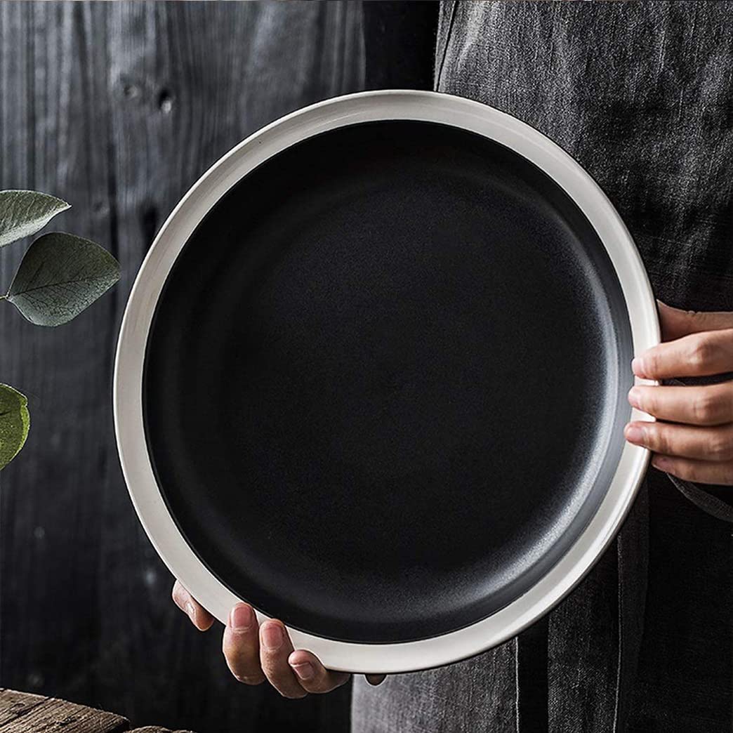 Piatto da Portata Quadrato Bianco, Piatto da Portata da Cucina da 8,4" Piatti da Dessert per Insalata in Porcellana, Piatto in Ceramica per Feste intrattenitrici, Piatto da Portata