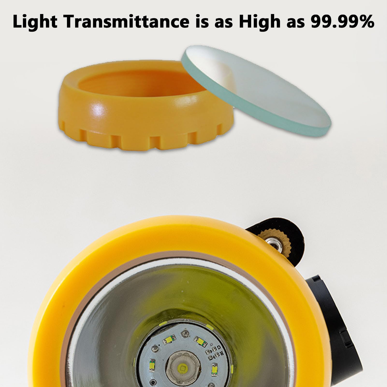 Lampe Frontale De SéCurité pour Mineurs, AntidéFlagrante, éTanche, Rechargeable, pour Casque De Chantier (Jaune)