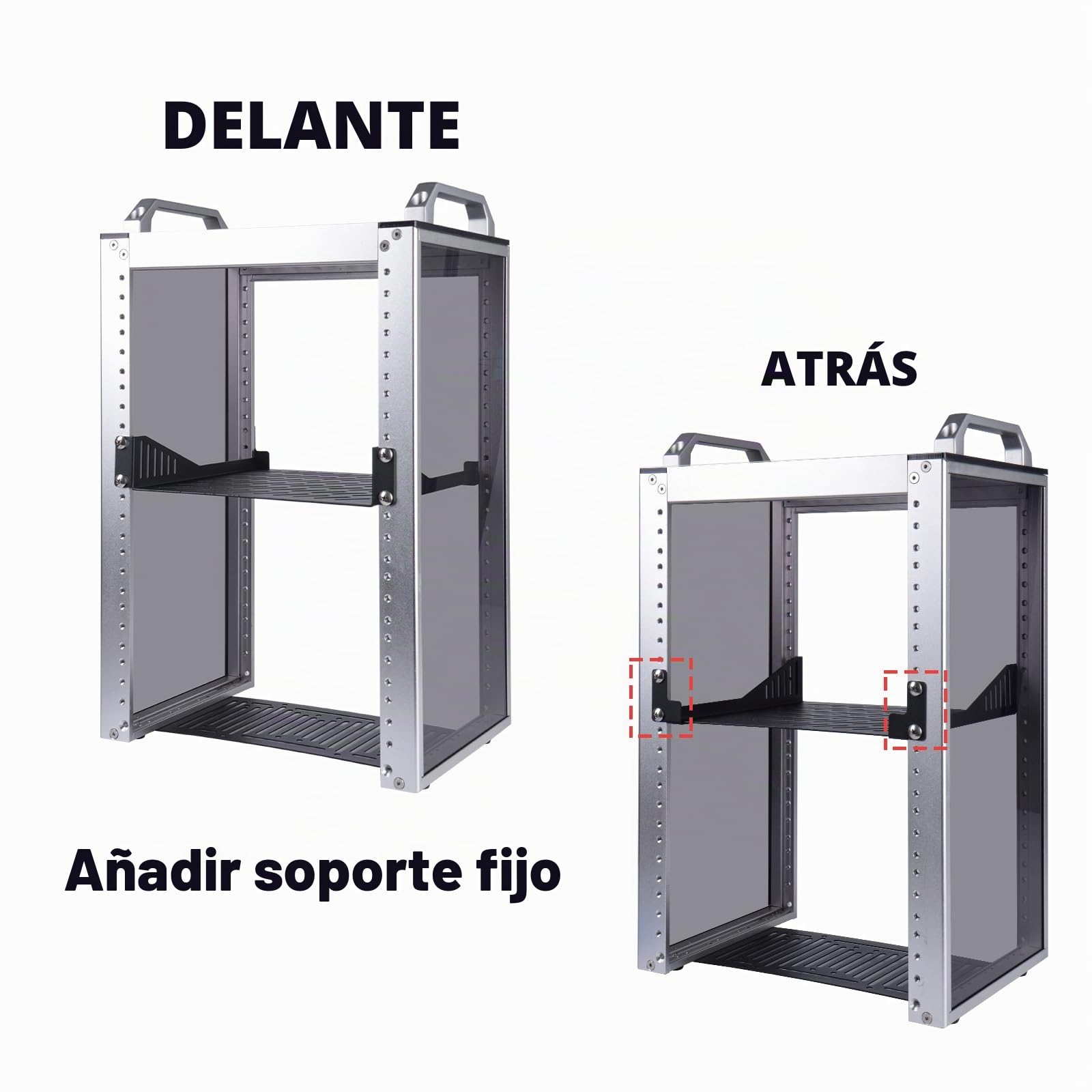 GeeekPi DeskPi RackMate Accessories 10 Inch 1U Rack Shelf 1U Server Rack Shelf Vented Rack Mount Cantilever Tray for 10 Inch Network Equipment Rack & Gabinet and DeskPi RackMate T1/T0 (1U-2PCS)