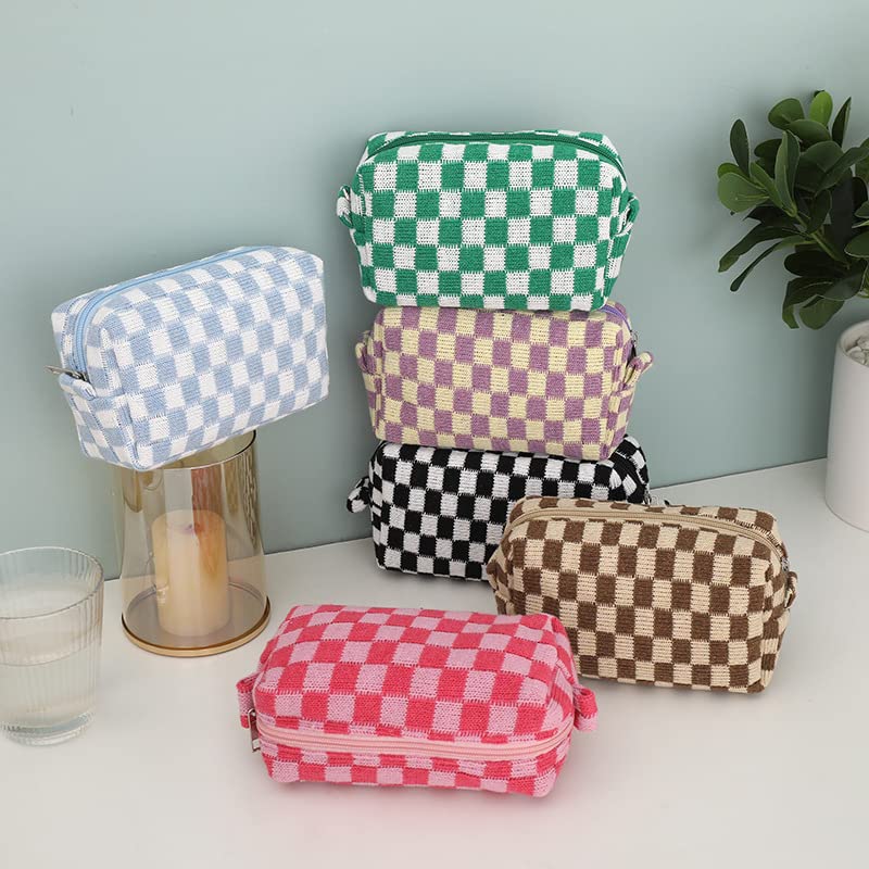 Image of Pencil Case Pencil Pouch Cute Pen Holder Aesthetic Pen Bag Coin Pouch Cosmetic Bag Office Stationery Organizer for School College and Travel (Blue black)
