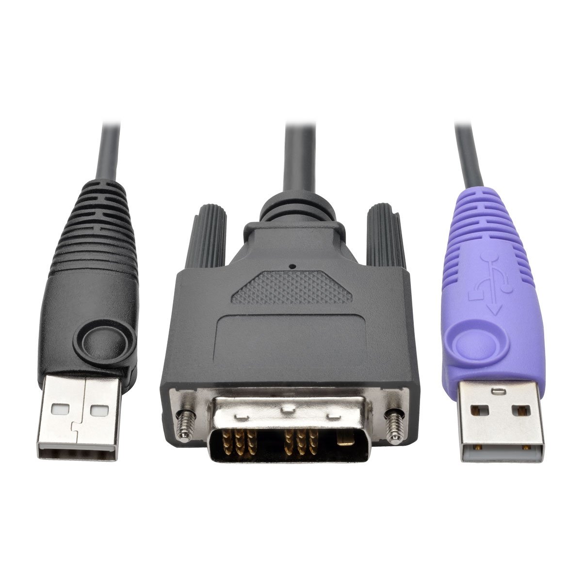 Interfaz KVM DVI USB Tripp Lite B055-001-UDV contra Caos de Cables en Servidor 7